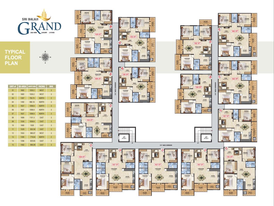 Sri Balaji Grand Floor Plans