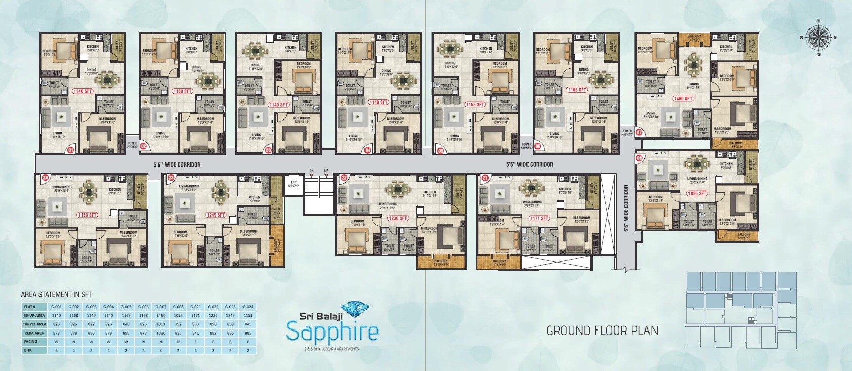 Sri Balaji Sapphire Floor Plans