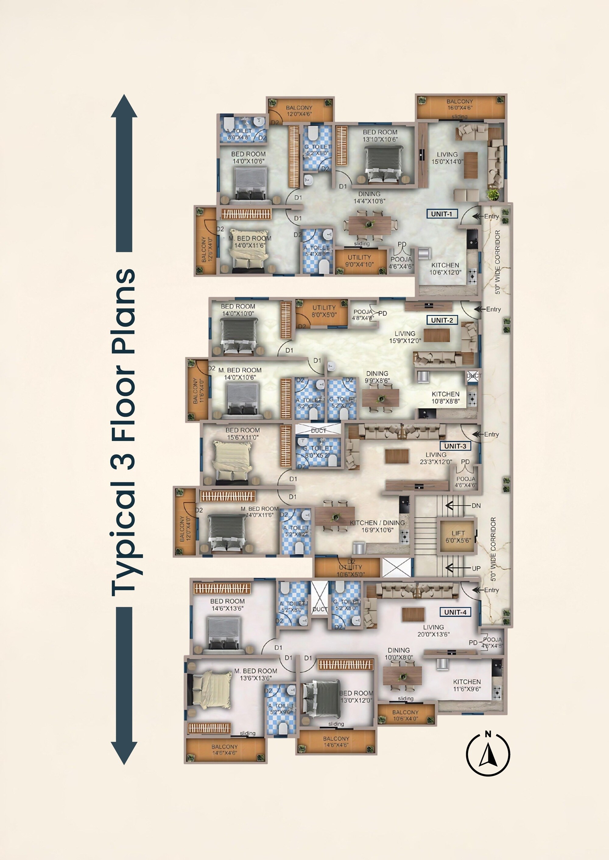 Sri Nanjundeshwara Residency Floor Plans