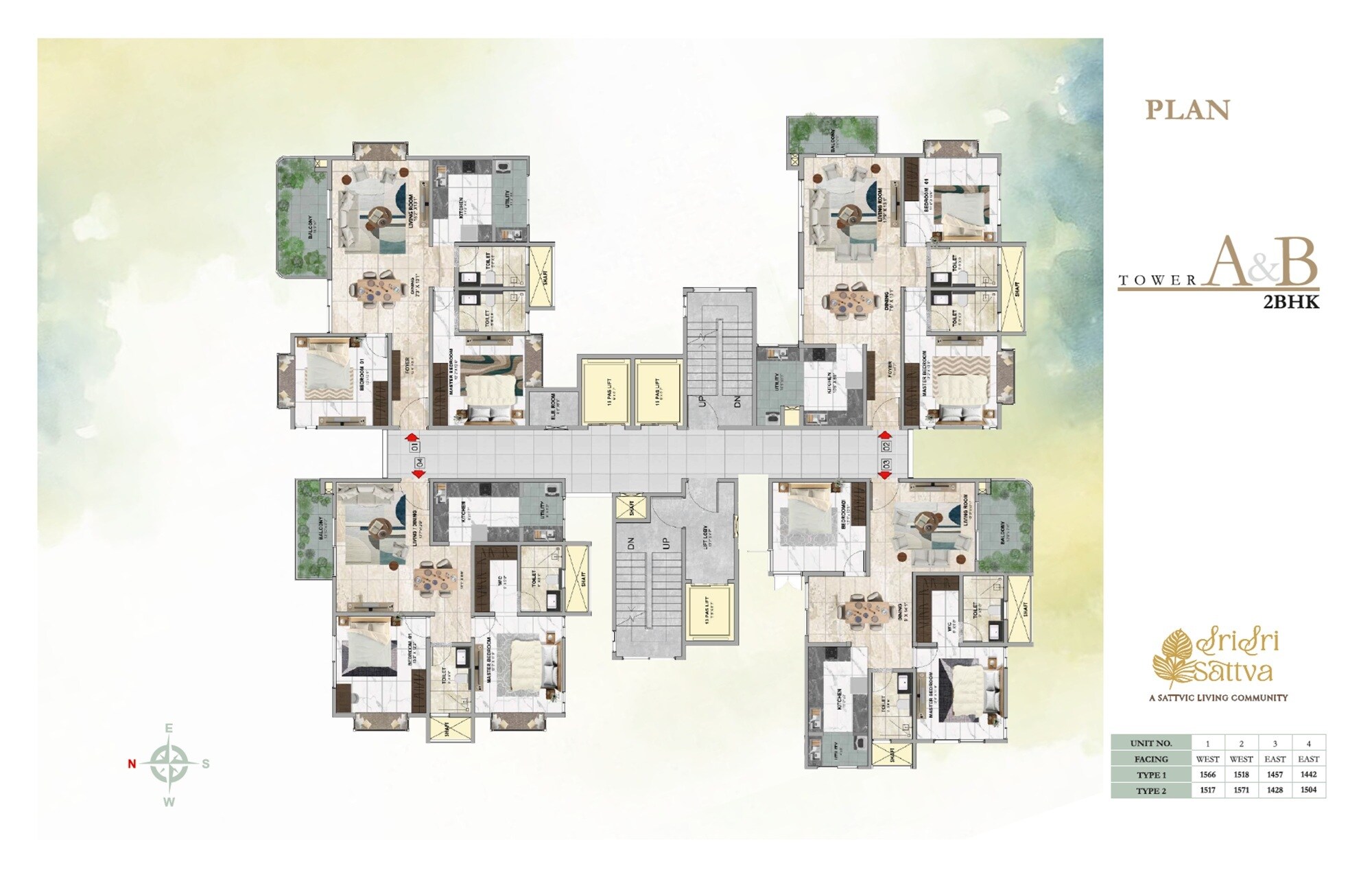 Sri Sri Sattva Floor Plans