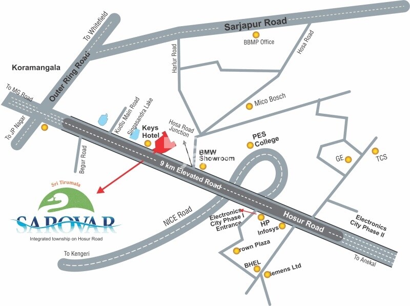 Sri Tirumala Sarovar Location Image