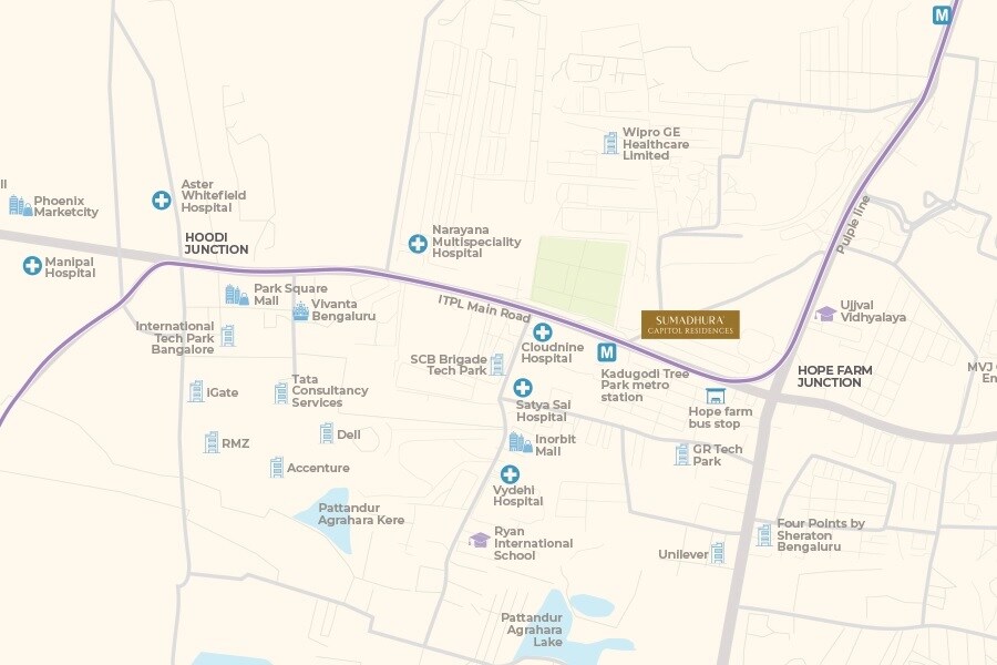 Sumadhura Capitol Residences Location Image