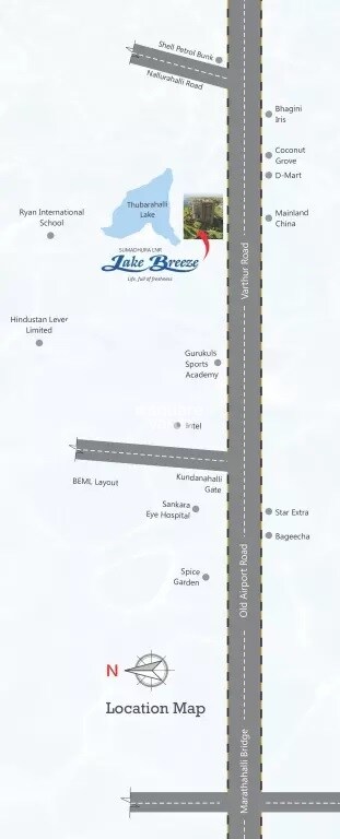 Sumadhura Lake Breeze Location Image
