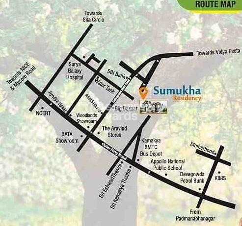 Sumukha Residency Banashankari Location Image