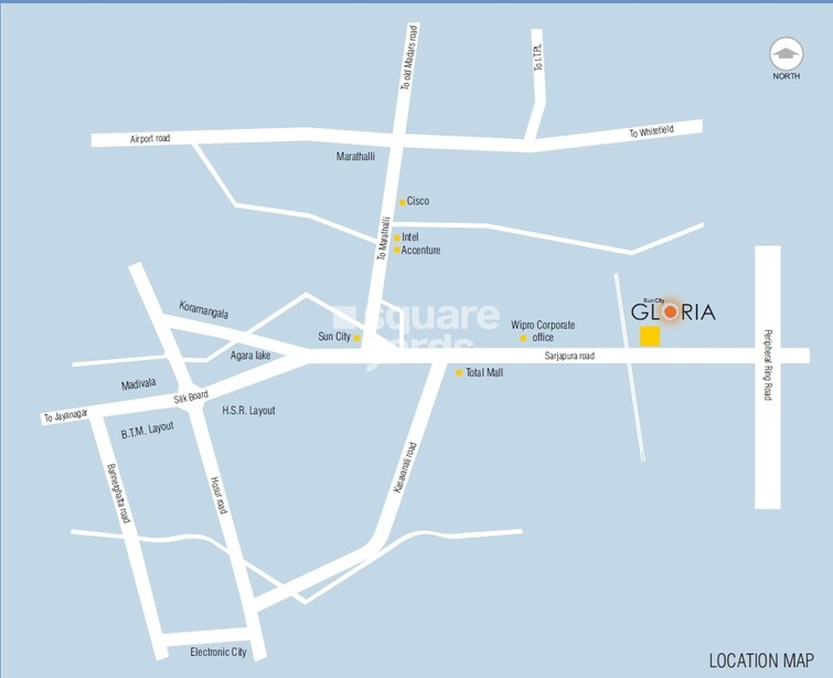 Suncity Gloria Apartments Location Image