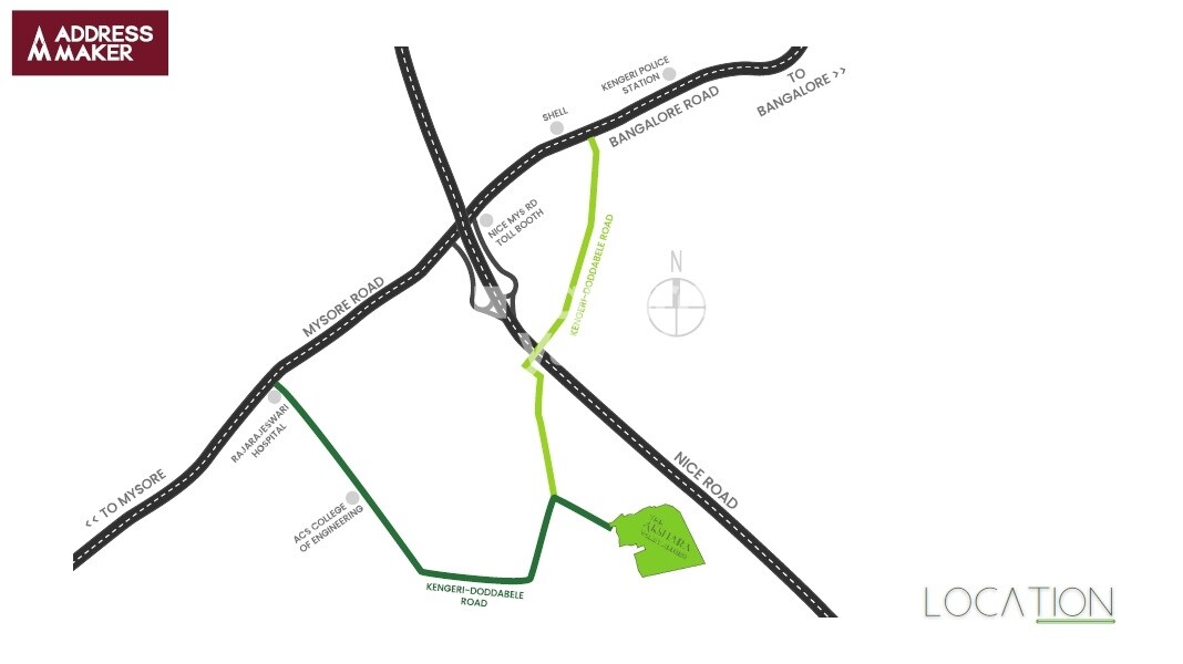The Akshara Valley Address Location Image