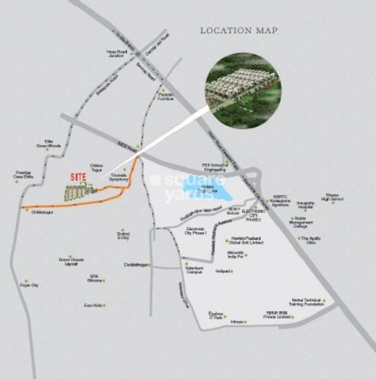 The Manya Magna Ville Location Image