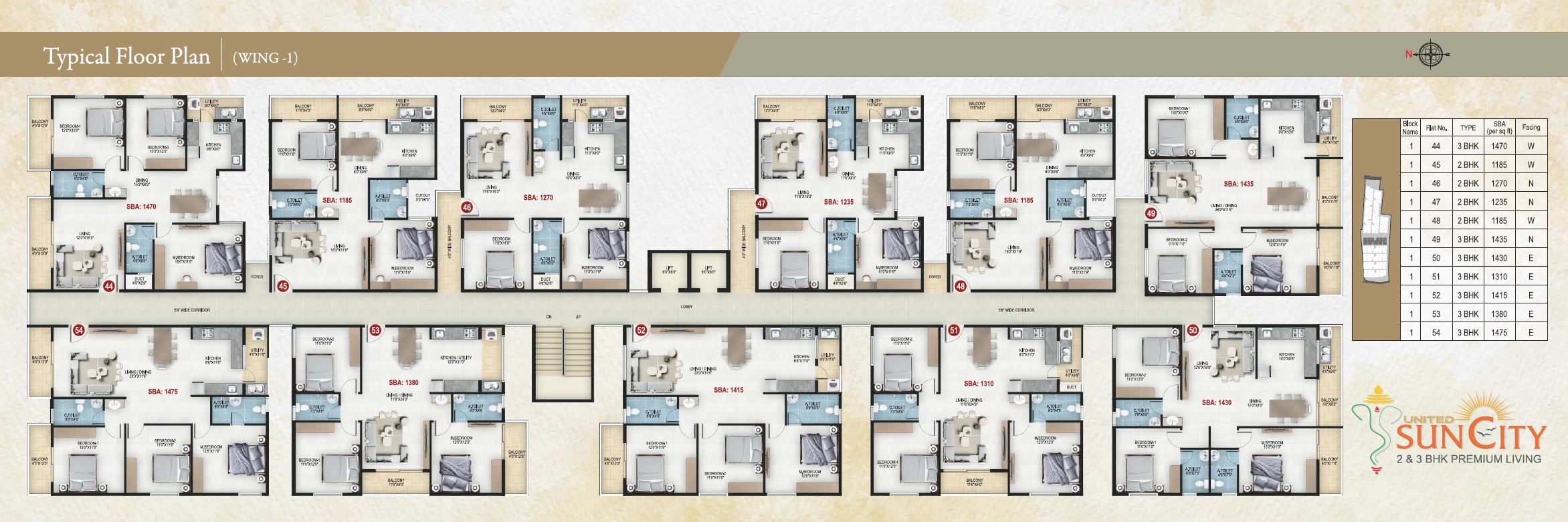 United Sun City Floor Plans