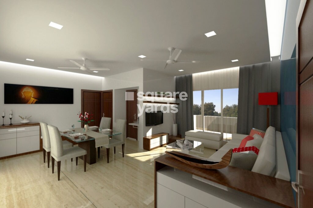 Upscale Golden Lotus Apartment Interiors 3
