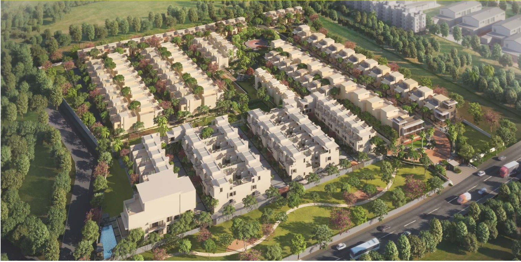 Urban Serenity Row Houses Tower View 2