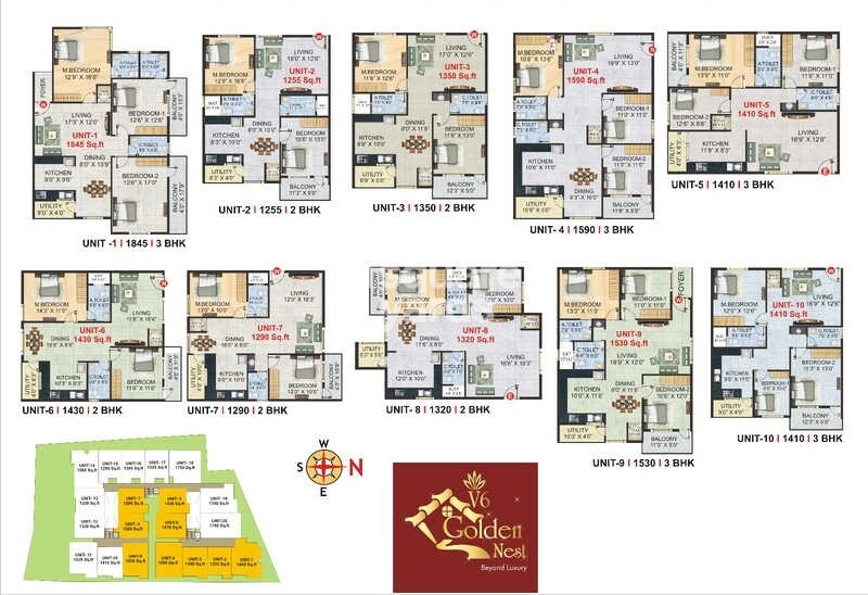 V6 Golden Nest Floor Plans