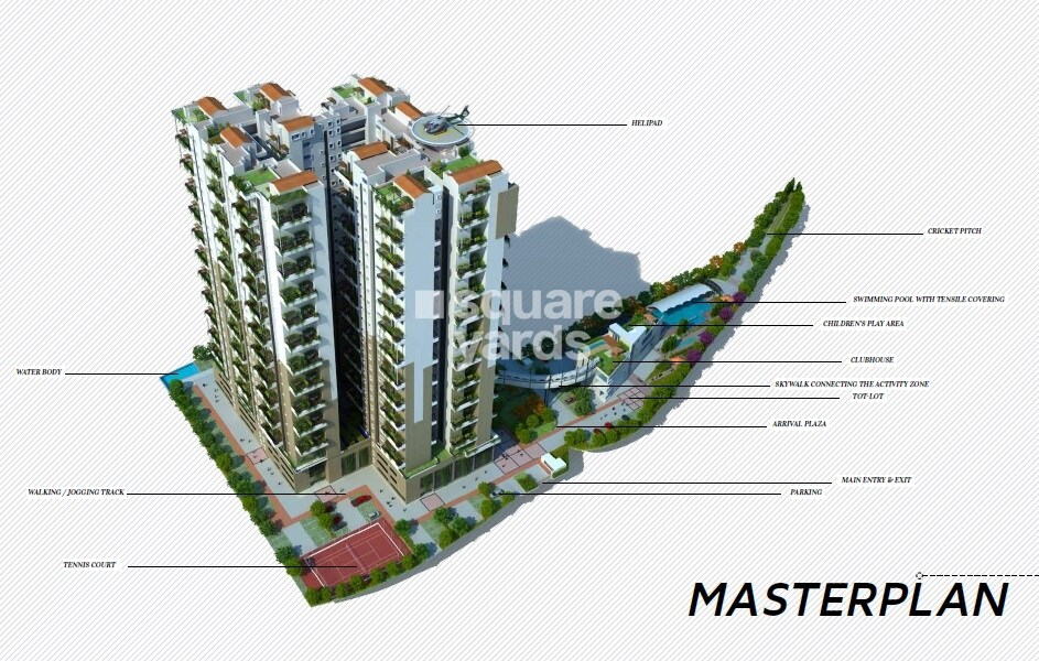Vaishnavi-Terraces_a model of a toy plane flying through the air
