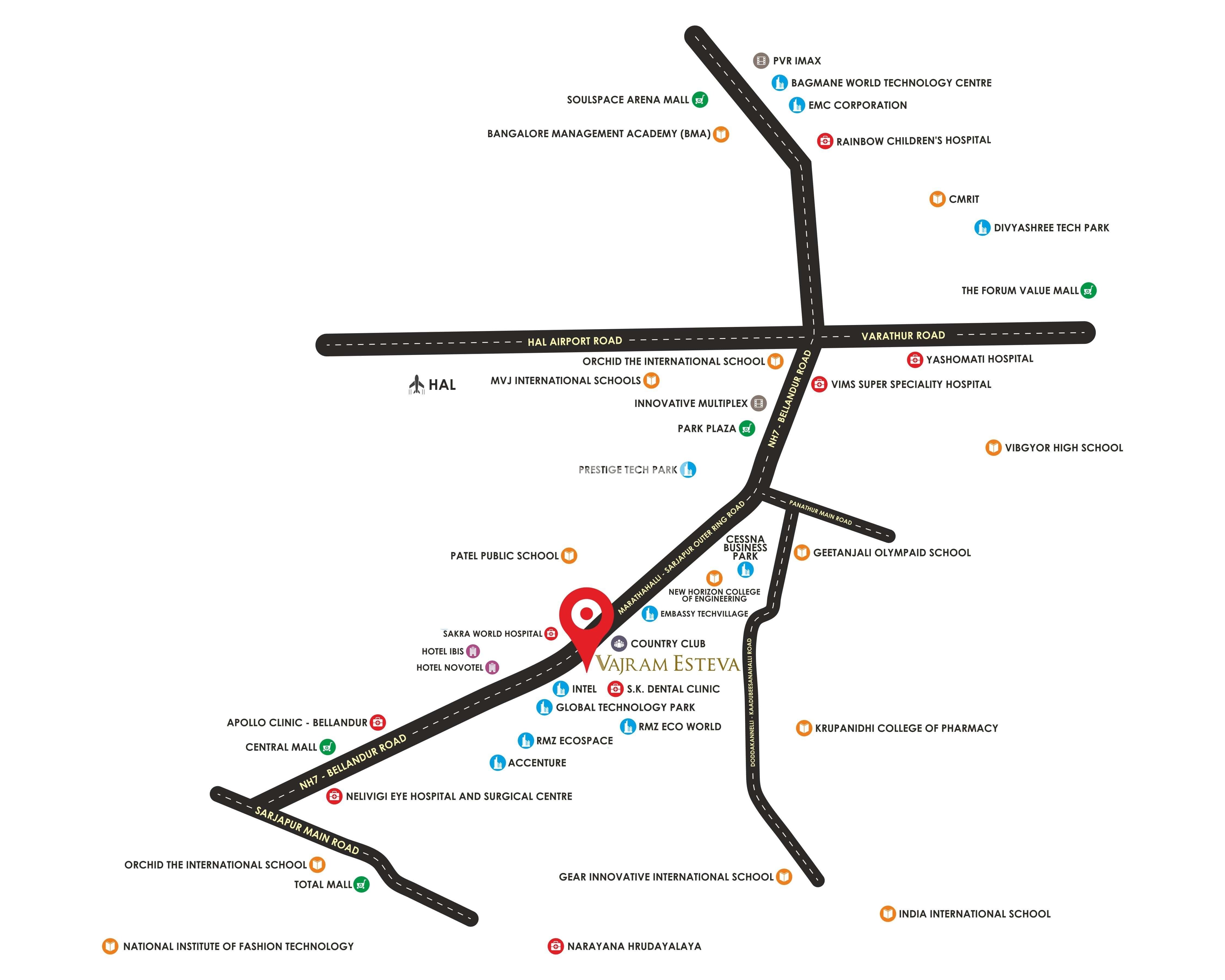 Vajram Esteva Location Image