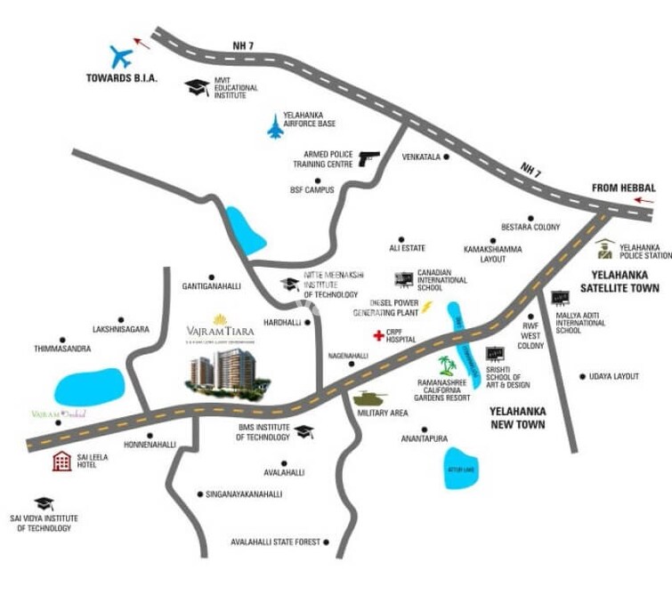 Vajram Tiara Location Image