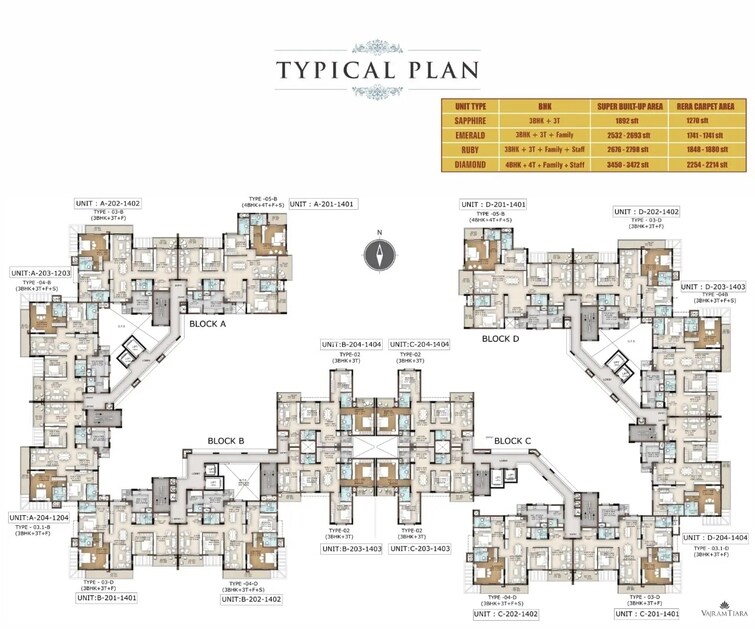 Vajram Tiara Floor Plans