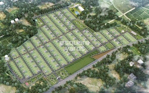 Vakil-Metropolis_a large green field with a large building on top of it