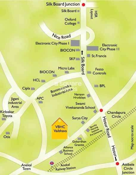 vbhc vaibhava bangalore project location image1
