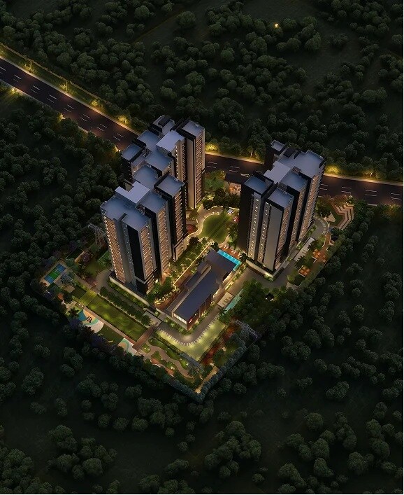 Vedant Suraksha Courtyard Tower View 1