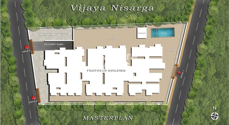 Vijaya-Nisarga_a large building with a sign on the side of it