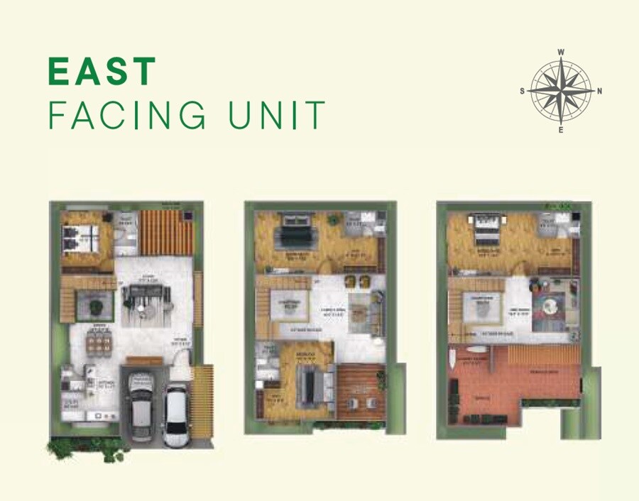 Floor plan of 4 BHK 3374 Sq. Ft. Villa in 42 Between The Greens, Bangalore