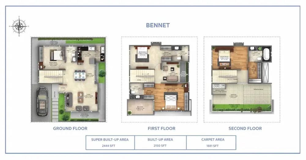 4 BHK 2444 Sq. Ft. Villa in 42 Marquis