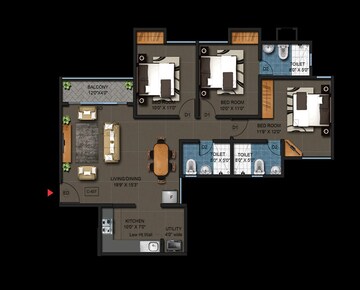  3 BHK Apartment at Gopalan Atlantis, Whitefield – for Sale