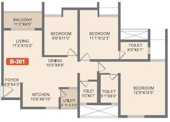 3 BHK Apartment For Rent in Rohan Akriti Kanakapura Road Bangalore  7519880