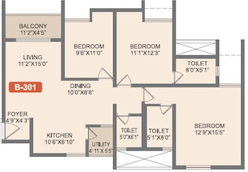 3 BHK Apartment at Rohan Akriti, Kanakapura Road – for Rent