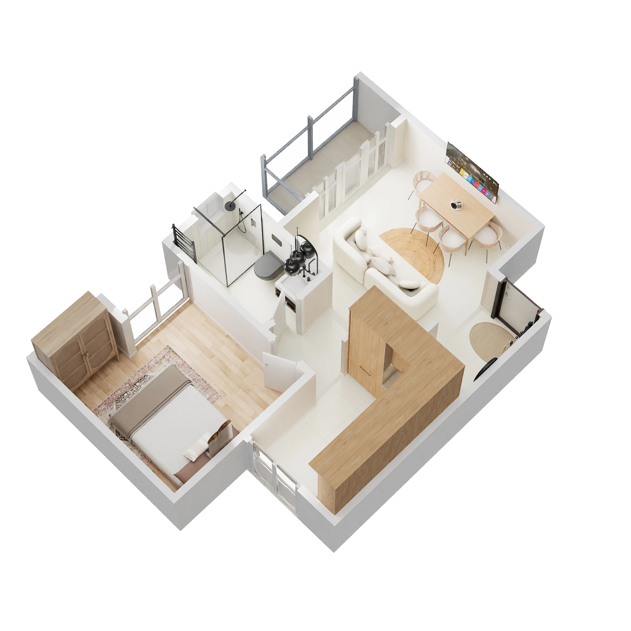 1 BHK 709 Sq. Ft. Apartment in Abhee Aaria