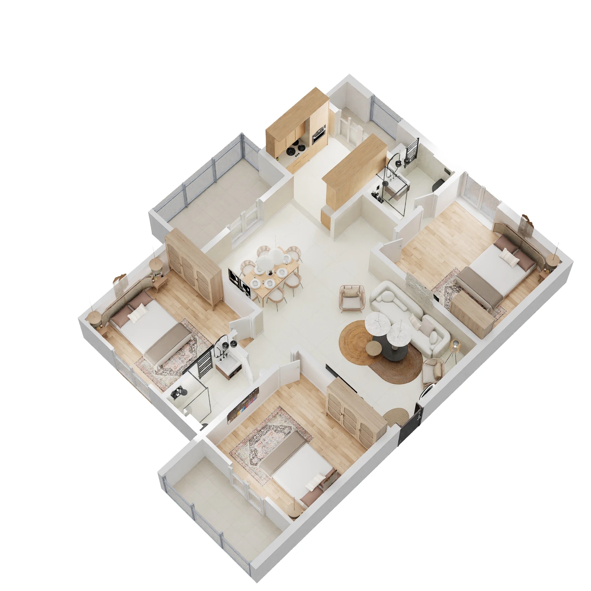 Floor plan of 2 BHK Apartment - 1680 sq. ft. in Abhee Celestial City, Bangalore