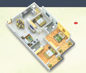  3 BHK Apartment at Abhee Nakshatra, Sarjapur Road – for Rent