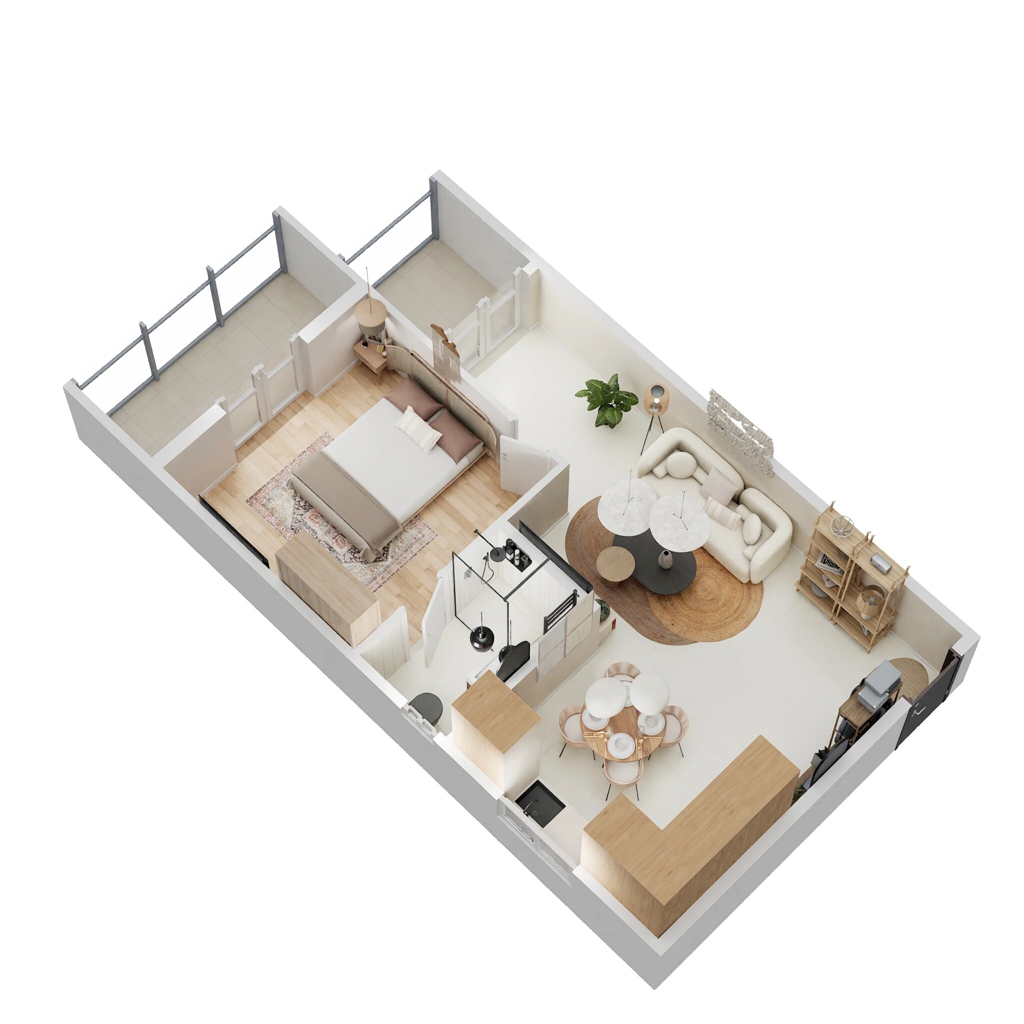 Floor plan of 1 BHK 760 Sq. Ft. Apartment in Abhee Silicon Shine, Bangalore