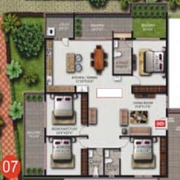  4 BHK Apartment at Abhigna Misty Woods, Jp Nagar – for Sale