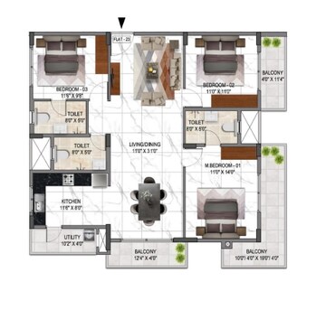  3 BHK Apartment at Acorn Hive, Gopasandra – for Sale