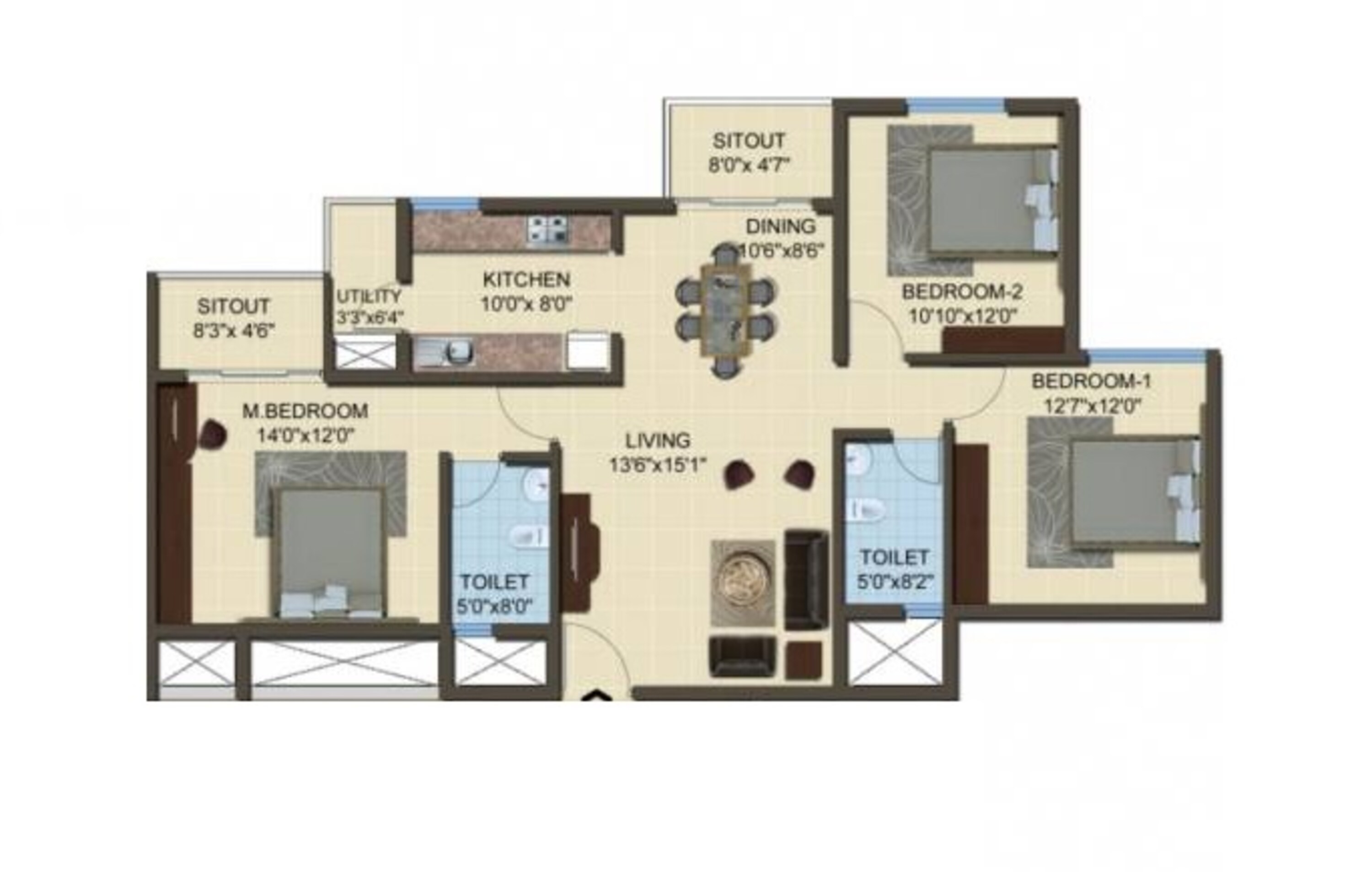 acts arcadia apartment 3 bhk 1404sqft 20232813182848