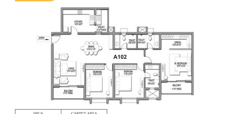 adarsh citrine apartment 3 bhk 1895sqft 20224413164405