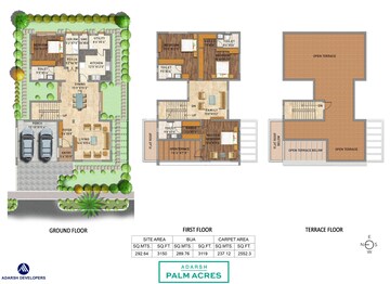  4 BHK Villa at Adarsh Palm Acres, Huttanahalli – for Sale