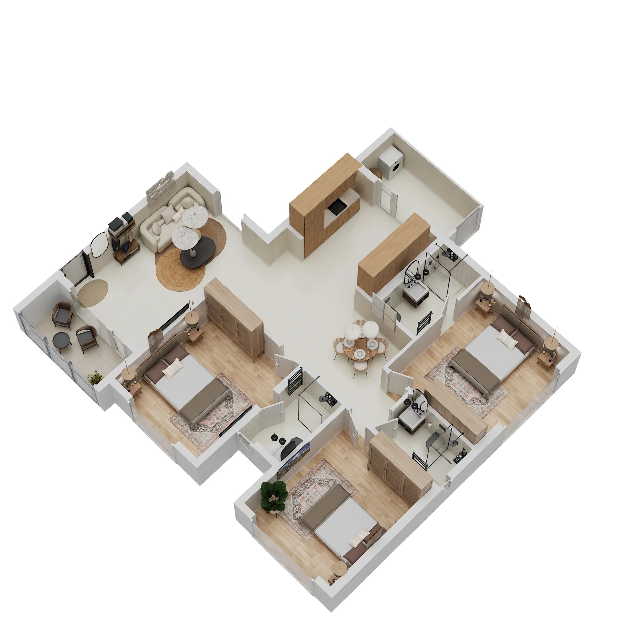 3 BHK 1550 Sq. Ft. Apartment