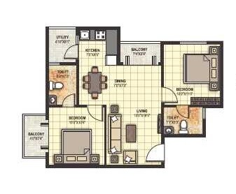 2 BHK 907 Sq. Ft. Apartment