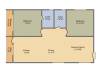 Floor plan of 2 BHK 1150 Sq. Ft. Apartment in Adithya Lujoso, Bangalore
