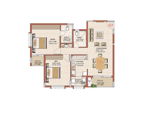 ahad excellencia apartment 2 bhk 1145sqft 20263419003402