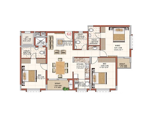 ahad excellencia apartment 3 bhk 1441sqft 20263419003431