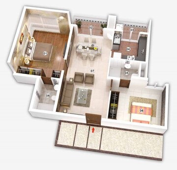  2 BHK Apartment at Ahad Opus, Sarjapur – for Rent