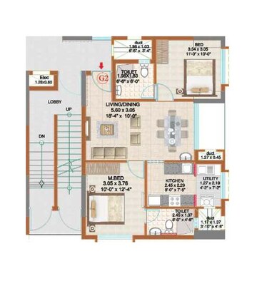  2 BHK Apartment at Ahad Serenity, Rayasandra – for Sale
