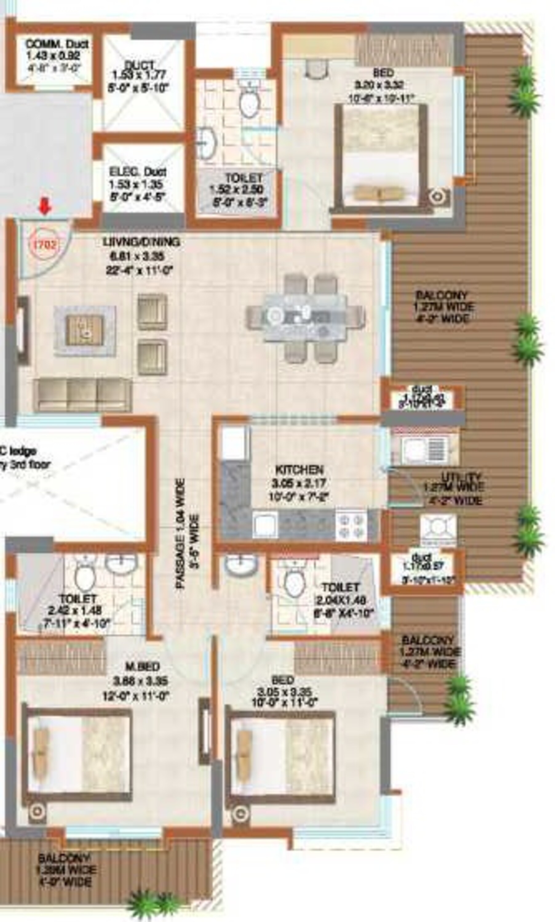 ahad serenity apartment 3 bhk 1741sqft 20234117224115