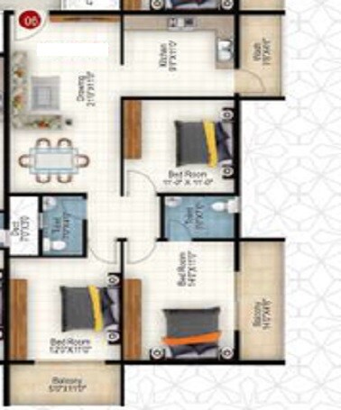 3 BHK 1485 Sq. Ft. Apartment