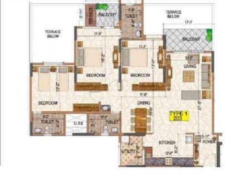 ajmera avenue bangalore apartment 2 bhk 1195sqft 20222519162540