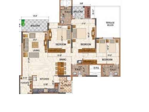 ajmera avenue bangalore apartment 3 bhk 1273sqft 20222519162545