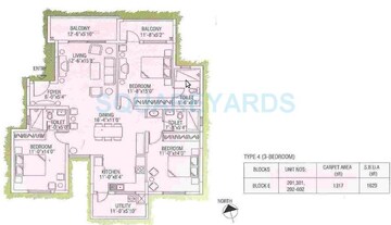  3 BHK Apartment at Ajmera Green Acres, Kalena Agrahara – for Sale