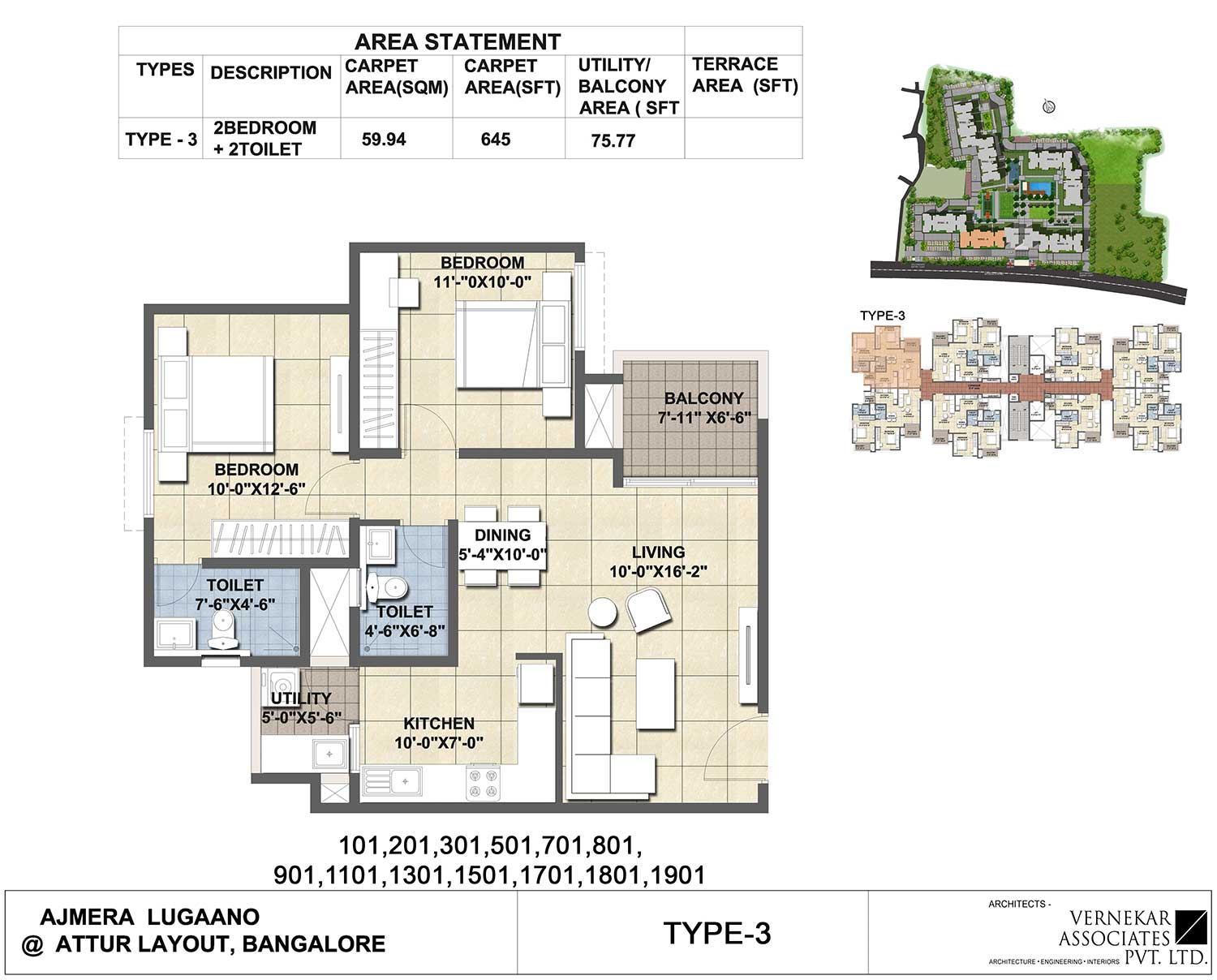 Other, ajmera-lugaano 2 Bedroom 1008 Sq.Ft. Apartment In Yelahanka Bangalore 9102117